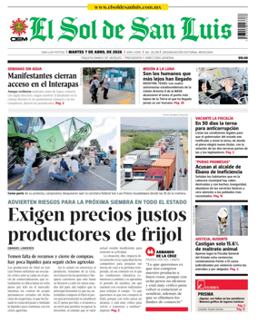 Cover of El Sol de San Luis Potosi