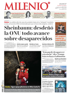 Cover of Milenio Jalisco