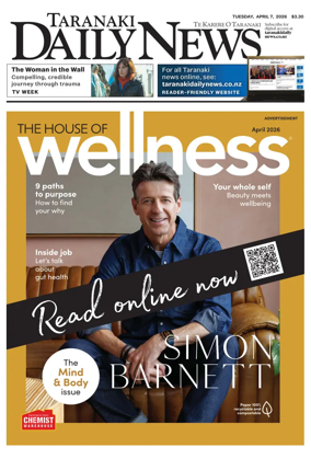 Cover of Taranaki Daily News