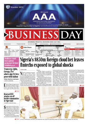 Cover of Business Day (Nigeria)