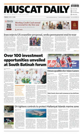 Cover of Muscat Daily