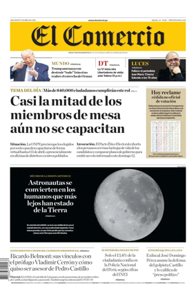 Cover of Diario El Comercio