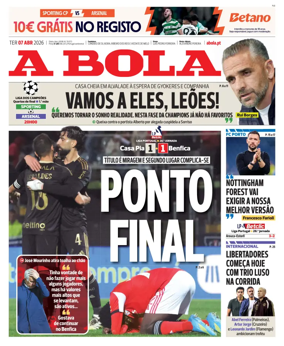 Cover of A BOLA (Portuguese)