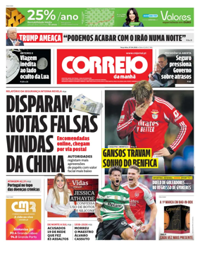 Cover of Correio da Manha