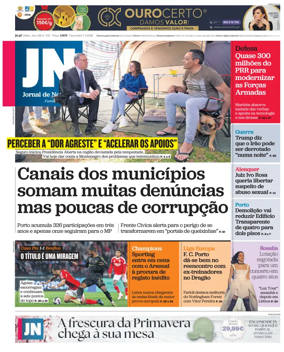 Cover of Jornal de Noticias