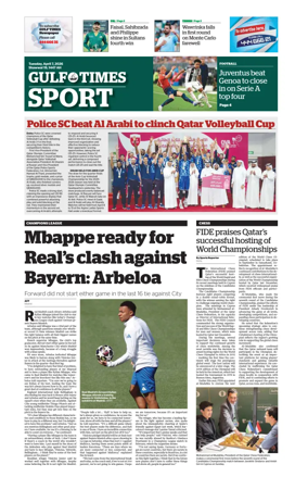 Cover of Gulf Times Sport