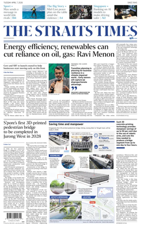 Cover of The Straits Times