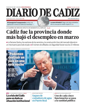 Cover of Diario de Cadiz