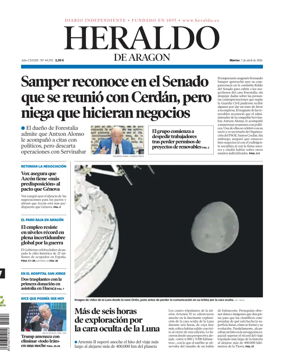 Cover of Heraldo de Aragon