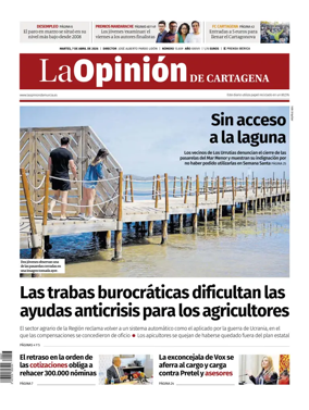 Cover of La Opinion de Murcia (Cartagena)