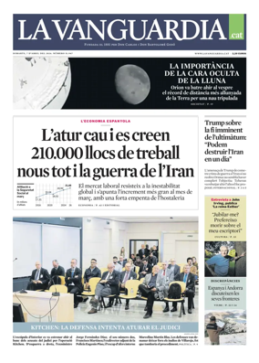 Cover of La Vanguardia (Catala)