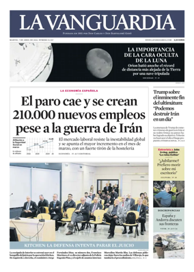 Cover of La Vanguardia
