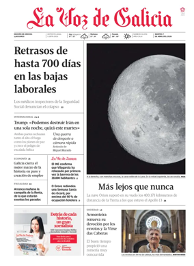 Cover of La Voz de Galicia (Arousa)