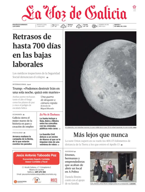 Cover of La Voz de Galicia (Barbanza)