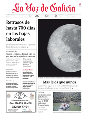 Cover of La Voz de Galicia (Monforte)