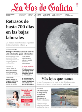 Cover of La Voz de Galicia (Viveiro)