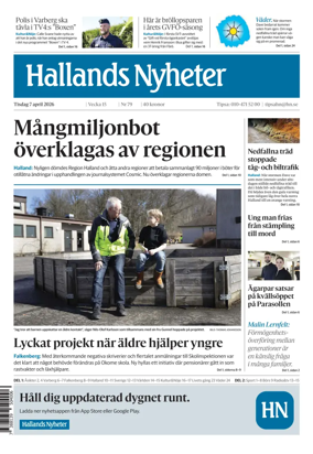 Cover of Hallands Nyheter