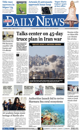 Cover of Hurriyet Daily News & Economic Review