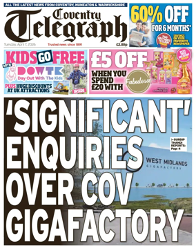 Cover of Coventry Telegraph