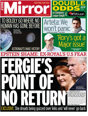 Cover of Daily Mirror (Northern Ireland)