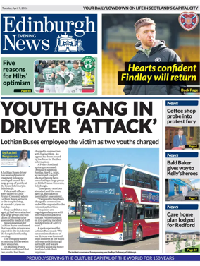 Cover of Edinburgh Evening News