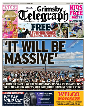 Cover of Grimsby Telegraph