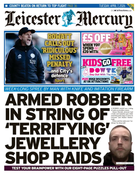Cover of Leicester Mercury