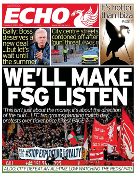 Cover of Liverpool Echo