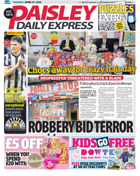 Cover of Paisley Daily Express