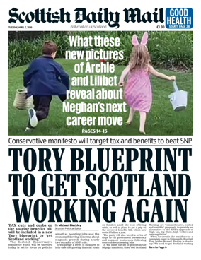 Cover of Scottish Daily Mail