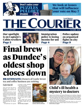 Cover of The Courier & Advertiser (Angus and Dundee)