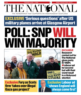 Cover of The National (Scotland)