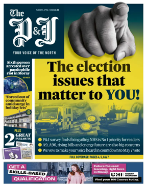 Cover of The Press and Journal (Inverness Highlands and Islands)