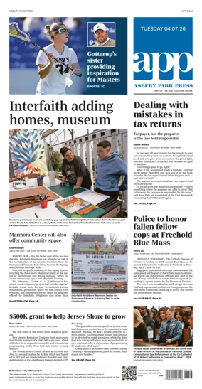 Cover of Asbury Park Press