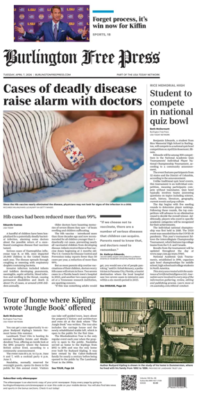 Cover of Burlington Free Press