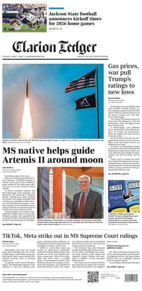 Cover of Clarion Ledger