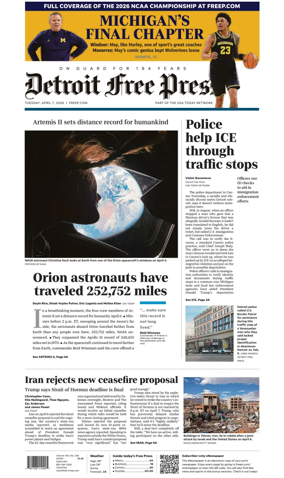Cover of Detroit Free Press