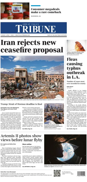 Cover of Great Falls Tribune
