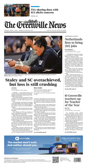 Cover of The Greenville News