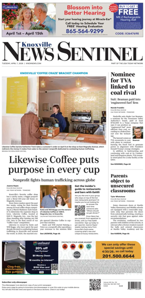 Cover of Knoxville News Sentinel