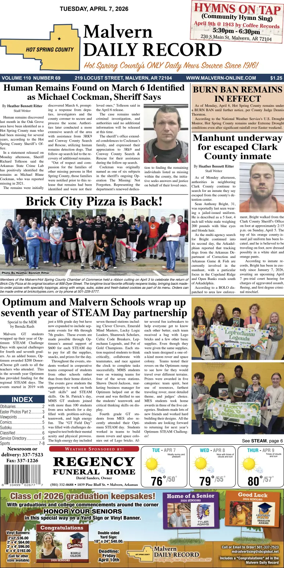 Cover of Malvern Daily Record