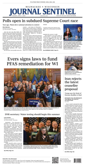 Cover of Milwaukee Journal Sentinel