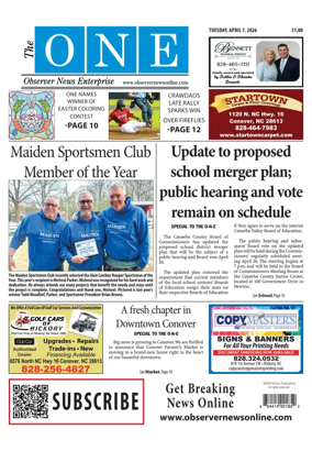 Cover of Observer News Enterprise