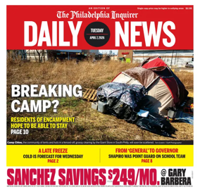 Cover of Philadelphia Daily News