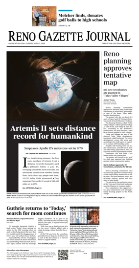 Cover of Reno Gazette Journal