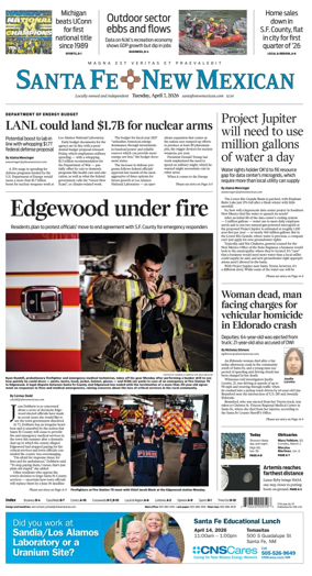 Cover of Santa Fe New Mexican