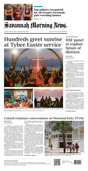 Cover of Savannah Morning News