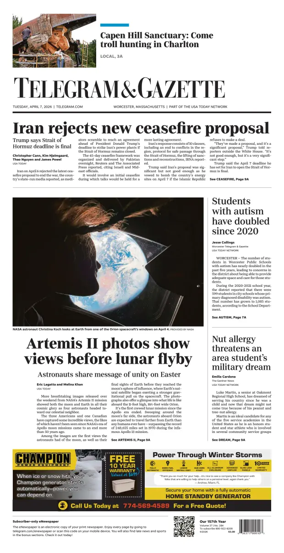 Cover of Telegram & Gazette