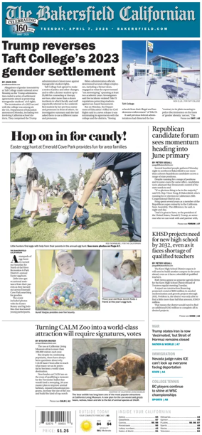 Cover of The Bakersfield Californian