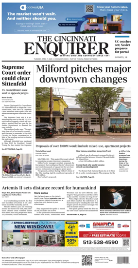 Cover of The Cincinnati Enquirer